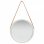 Vidaxl Espejo De Pared Con Correa Plateado 40 Cm