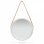 Vidaxl Espejo De Pared Con Correa Plateado 40 Cm