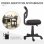 Vinsetto Silla Oficina Ergonómica Giratoria Altura Ajustable Negra