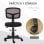 Vinsetto Silla Oficina Ergonómica Giratoria Altura Ajustable Negra