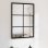 Vidaxl Espejo De Pared Metal Negro 60x40 Cm