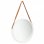 Vidaxl Espejo De Pared Con Correa Blanco 50 Cm