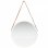 Vidaxl Espejo De Pared Con Correa Blanco 50 Cm