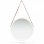 Vidaxl Espejo De Pared Con Correa Blanco 50 Cm