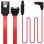 Nanocable Cable SATA Acodado con Anclajes Macho/Macho 0.5m Rojo