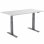Bureau motorisé ergonomique Kimex 120x75cm blanc/gris