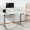 Bureau motorisé ergonomique Kimex 120x75cm blanc/gris