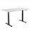 Bureau motorisé ergonomique Kimex 160x75cm Blanc/Noir