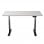 Bureau motorisé ergonomique Kimex 160x75cm Blanc/Noir