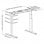 Bureau motorisé ergonomique Kimex 160x75cm Blanc/Noir