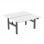 Bureau double ergonomique motorisé Kimex 180x75cm Blanc/Noir