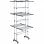 Prateleira de secagem vidaXL 3 camadas com rodas prata 60x70x166 cm