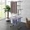 Prateleira de secagem vidaXL 3 camadas com rodas prata 60x70x166 cm