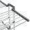 Prateleira de secagem vidaXL 3 camadas com rodas prata 60x70x166 cm