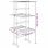Prateleira de secagem vidaXL 3 camadas com rodas prata 60x70x166 cm