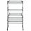 Vidaxl Corde à linge à 2 niveaux avec roulettes Argent 60x70x106 Cm