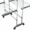 Vidaxl Corde à linge à 2 niveaux avec roulettes Argent 60x70x106 Cm