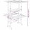 Vidaxl Corde à linge à 2 niveaux avec roulettes Argent 60x70x106 Cm