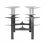 Kimex Base Doble de Escritorio Motorizado Elevable con Altura Ajustable 62-128cm Negro
