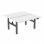 Bureau double ergonomique motorisé Kimex150x75cm Blanc/Noir