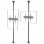 Supporto Da Pavimento/Soffitto Inclinabile/Girevole Kimex per TV 32''-75'' VESA 400x400 Max 30Kg