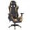 VidaXL Racing Silla Gaming con Reposapiés Dorada