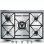 Smeg SR275XGH2 Placa de Gas 5 Zonas Plata