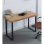 Home Heavenly Darek Mesa de Estudio Industrial 120x60x73cm Roble/Negro