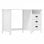 vidaXL Hill Range Secretária com 3 Gavetas Madeira de Pinho 120x50x74cm Branco