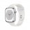 Apple Watch Series 8 GPS 45mm Cassa in Alluminio color Argento con Cinturino Sport Band Bianco - Regular