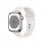 Apple Watch Series 8 GPS + Cellular Boîtier en acier inoxydable argenté de 41 mm avec bracelet sport blanc