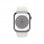 Apple Watch Series 8 GPS + Cellular Boîtier en acier inoxydable argenté de 41 mm avec bracelet sport blanc