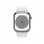 Apple Watch Series 8 GPS + Cellular 41mm Cassa in Acciaio Inossidabile color Argento con Cinturino Sport Band Bianco - Regular