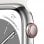 Apple Watch Series 8 GPS + Cellular Boîtier en acier inoxydable argenté de 41 mm avec bracelet sport blanc