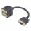 Gembird VGA-zu-2xVGA-Stecker/Buchse-Verlängerungskabel, 20 cm, Schwarz