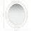 Vidaxl Espejo De Pared Estilo Barroco Blanco 50x60 Cm Blanco Blanco-50x60
