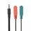 Gembird Cable de Audio Jack 3.5mm a 2x Jack 3.5mm Macho/Hembra 20cm Negro