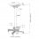 Kimex Soporte de Techo para Proyectores Altura 60-90cm Blanco