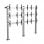 Kimex Support de sol vissable pour 9 écrans TV 50"-55" VESA 600x400 Max 50Kg