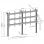 Kimex Support de sol vissable pour 9 écrans TV 50"-55" VESA 600x400 Max 50Kg