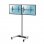 Kimex Supporto da Terra con Ruote per 2 Schermi TV 43"-49" Altezza 240cm VESA 400x400 Max 50Kg