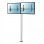 Kimex Support de sol inclinable/vissable pour 2 écrans TV 50"-55" Hauteur 240 cm VESA 600 x 400 Max 50 kg