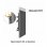 Kimex Support de sol pour 4 écrans TV 45"-55" Hauteur 175 cm VESA 600 x 400 Max 50 kg
