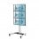 Kimex Supporto da Terra con Ruote per 3 Schermi TV 40"-65" Altezza 240cm VESA 600x400 Max 50Kg