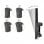 Kimex Supporto da Soffitto per 2 Schermi TV 45"-55" Altezza 100cm VESA 600x400 Max 50Kg