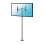 Kimex Supporto da Terra con Base Avvitabile per TV 32"-75" Altezza 240cm VESA 600x400 Max 50Kg