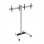 Kimex Supporto da Terra con Ruote per 2 Schermi TV 50"-55" Altezza 240cm VESA 600x400 Max 50Kg