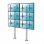 Kimex Support de sol vissable pour 6 écrans TV 45"-55" VESA 600x400 Max 50Kg