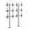 Kimex Support de sol vissable pour 6 écrans TV 45"-55" VESA 600x400 Max 50Kg