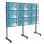 Kimex Soporte de Suelo Móvil para 9 Pantallas de TV 45"-50" VESA 600x400 Máx 50Kg